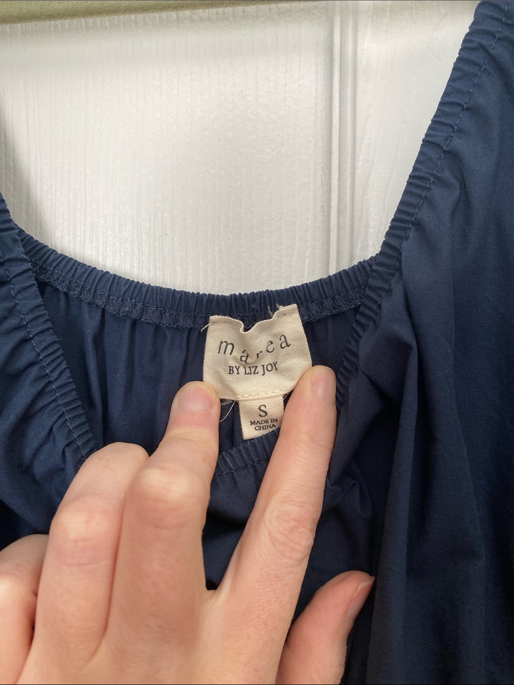 Marea Jane Dress - Navy Ruffle Sleeve Midi Dress - Picture 3 of 5